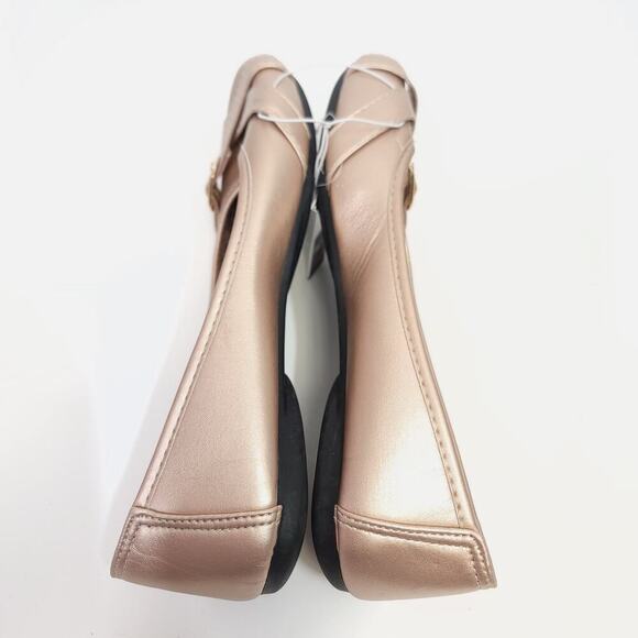 Harborsides Flats Ballet Flat Shoes Size 9 Metallic Rose Gold Wide Width - Picture 7 of 12